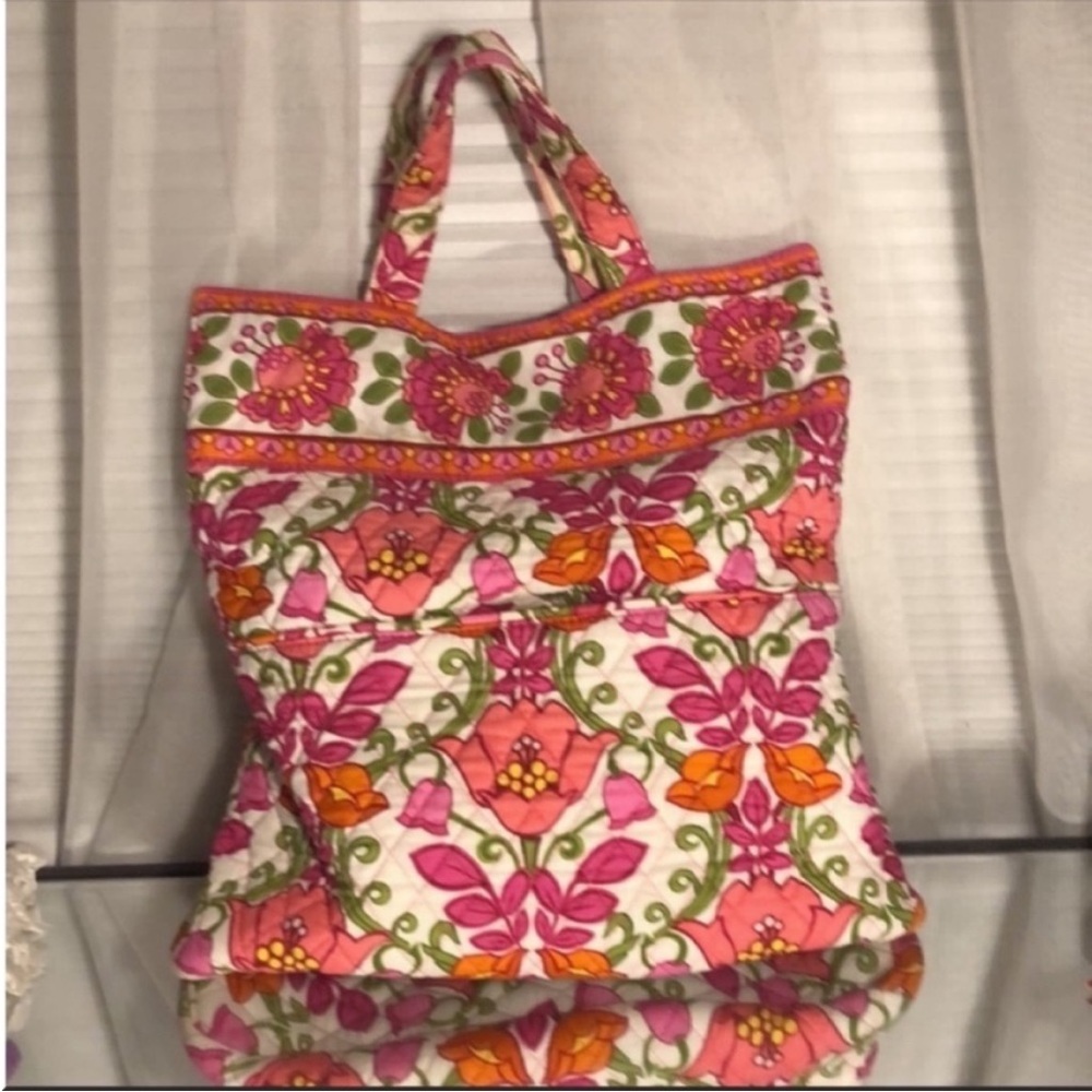 VERA BRADLEY Rare/Retired Tulip Paisley Long Tote Shoulder Bag